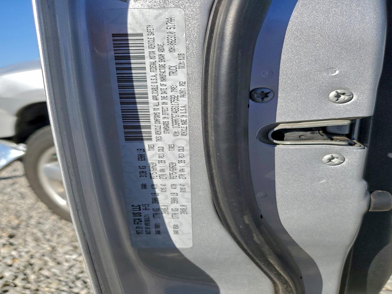 2016 Ram 1500 Slt VIN: 1C6RR7GT4GS117592 Lot: 94345745