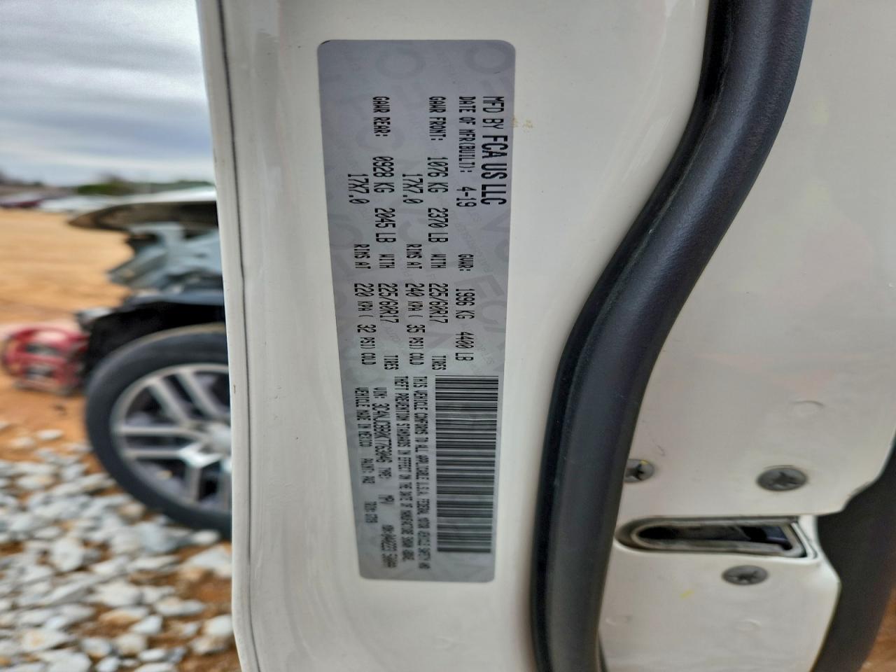 2019 Jeep Compass Latitude VIN: 3C4NJCBB0KT763046 Lot: 97787845