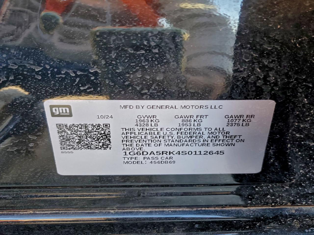 2025 Cadillac Ct4 Luxury VIN: 1G6DA5RK4S0112645 Lot: 97161525