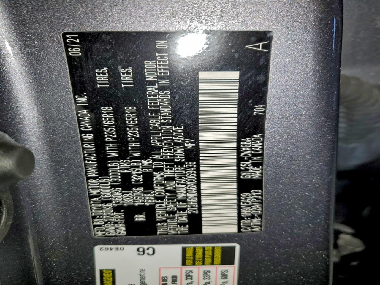 2021 Lexus Rx 450H VIN: 2T2HGMDA6MC069436 Lot: 70075375