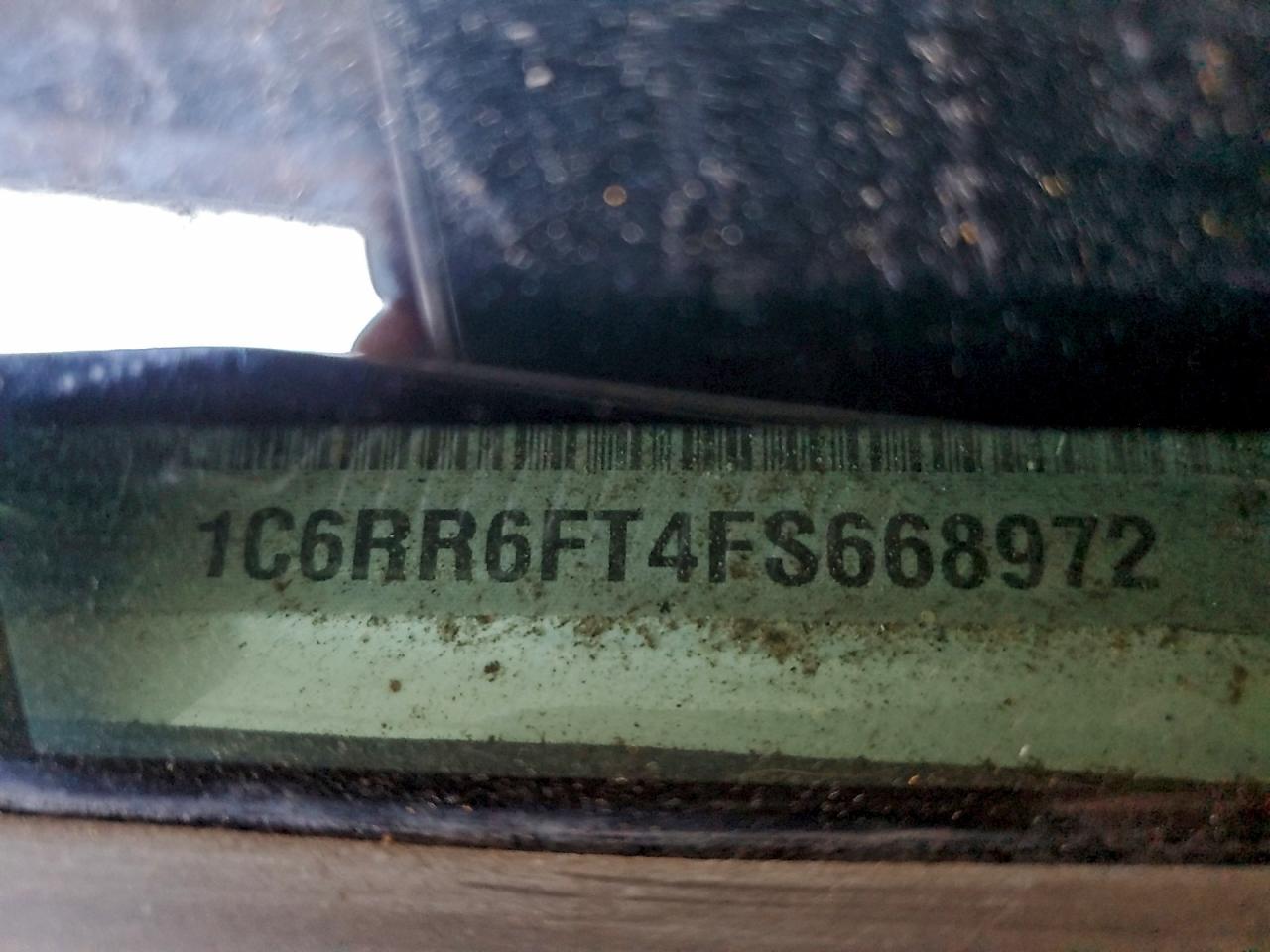 2015 Ram 1500 St VIN: 1C6RR6FT4FS668972 Lot: 95367215