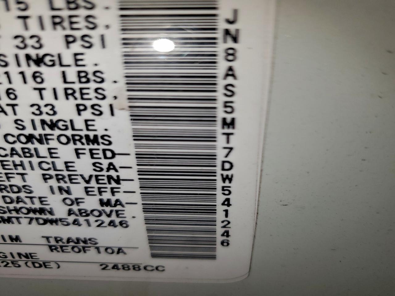 2013 Nissan Rogue S VIN: JN8AS5MT7DW541246 Lot: 94833385