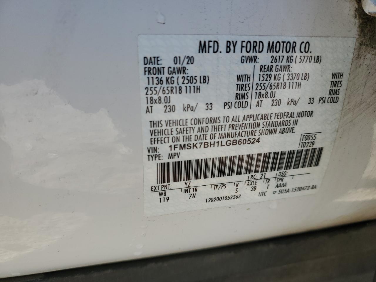 1FMSK7BH1LGB60524 FORD EXPLORER 2020