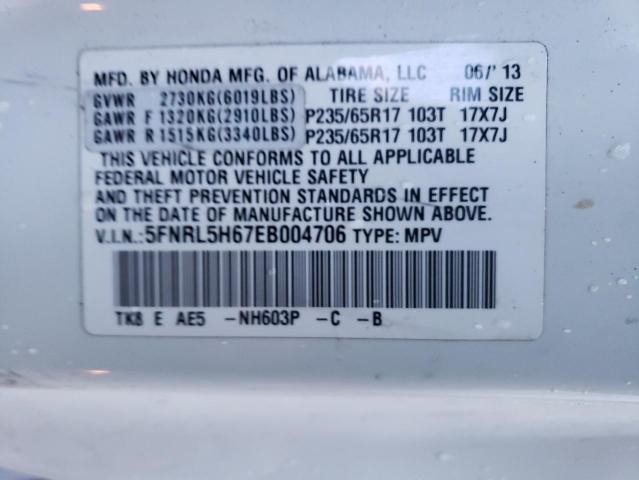 5FNRL5H67EB004706 | 2014 HONDA ODYSSEY EX