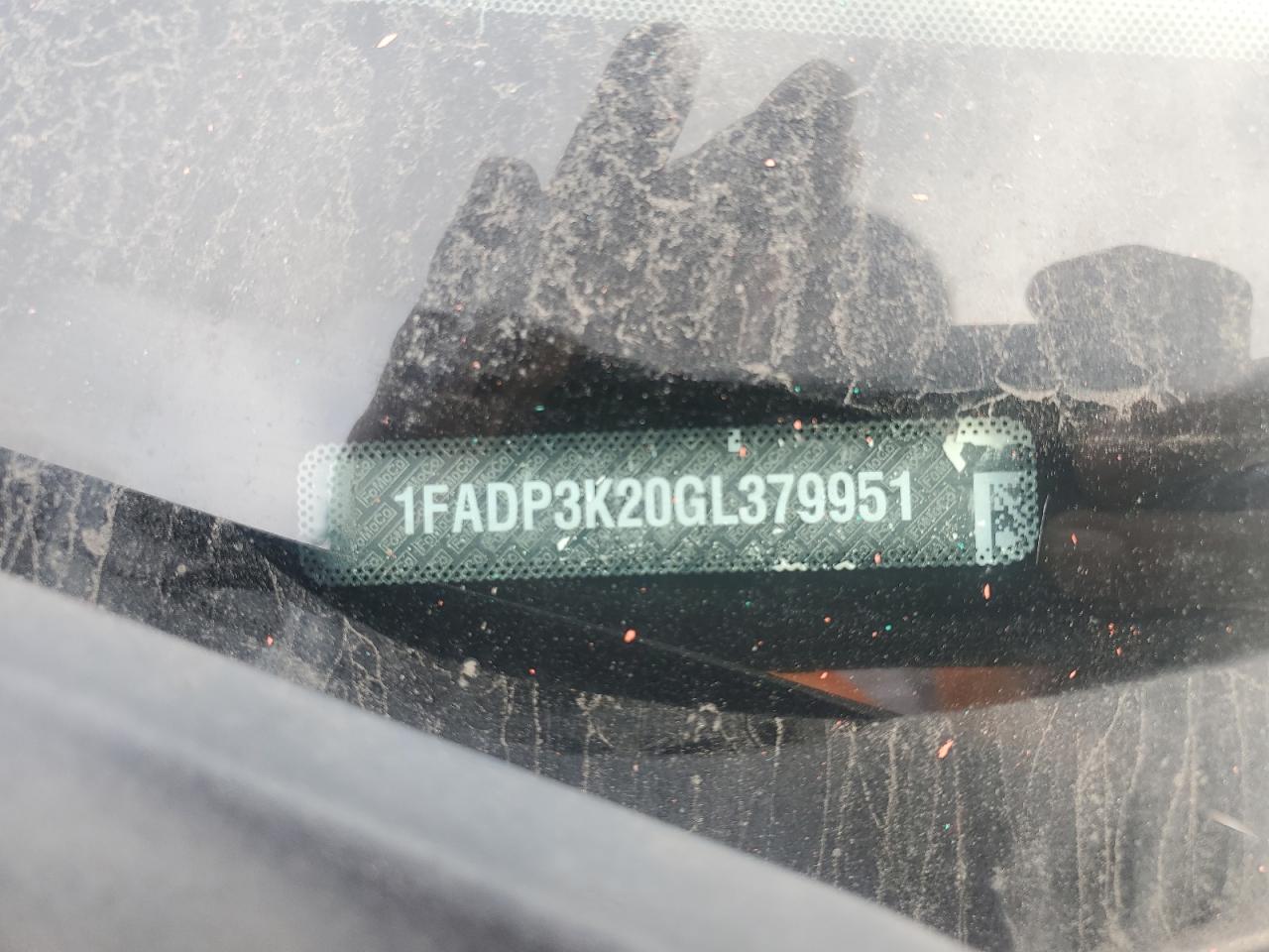 1FADP3K20GL379951 FORD FOCUS 2016