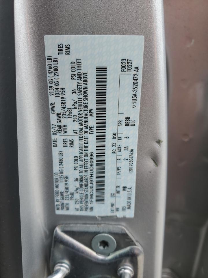 1FMCU0J97HUD90996 FORD ESCAPE 2017