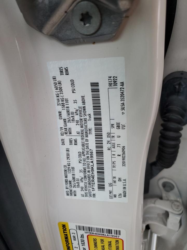 1FTER4EH9KLA19567 FORD RANGER 2019
