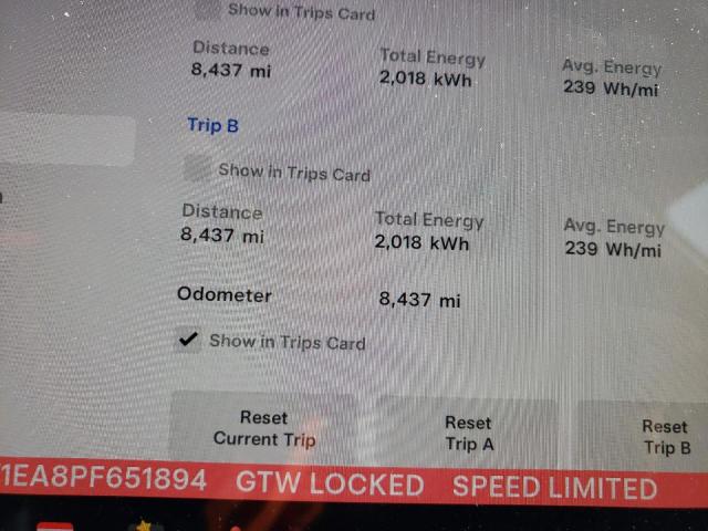 5YJ3E1EA8PF651894 | 2023 TESLA MODEL 3