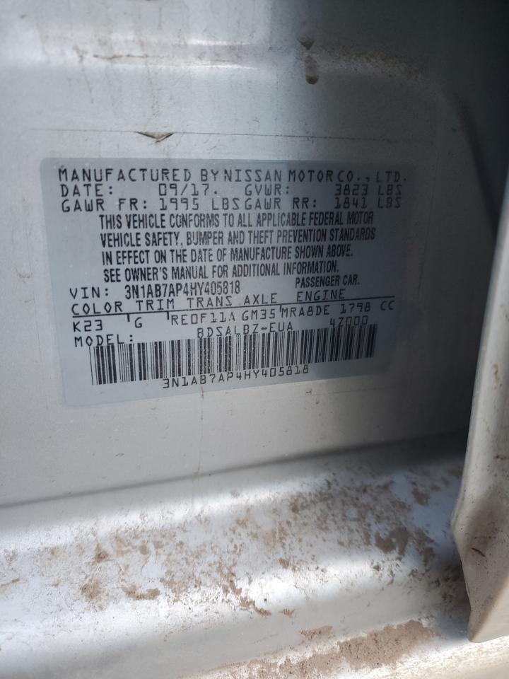 3N1AB7AP4HY405818 NISSAN SENTRA 2017