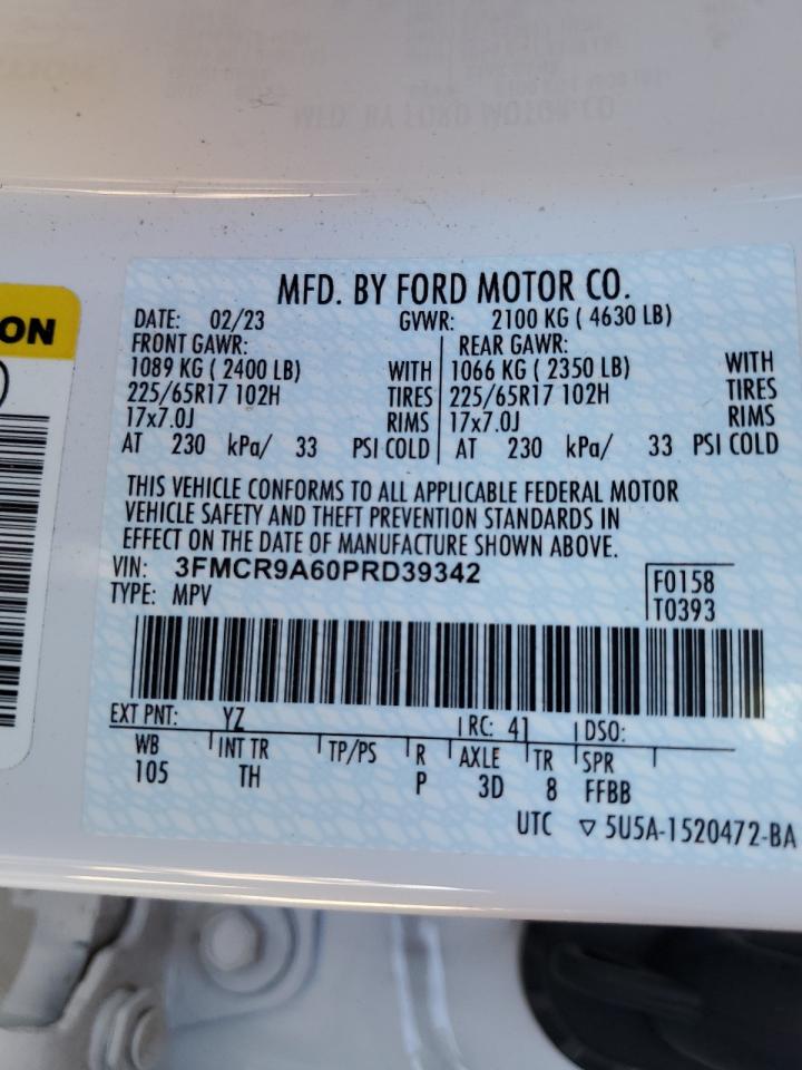 3FMCR9A60PRD39342 FORD BRONCO 2023