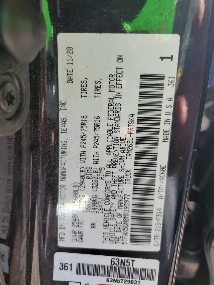 5TFAX5GN8MX193977 TOYOTA TACOMA 2021