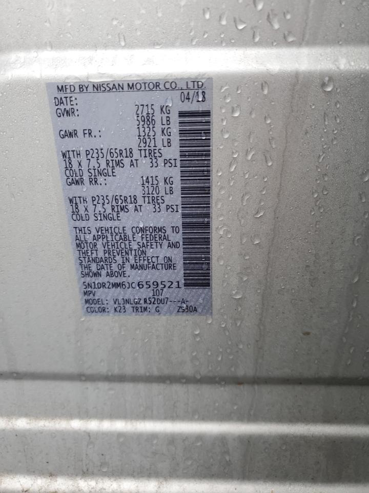 5N1DR2MM6JC659521 NISSAN PATHFINDER 2018
