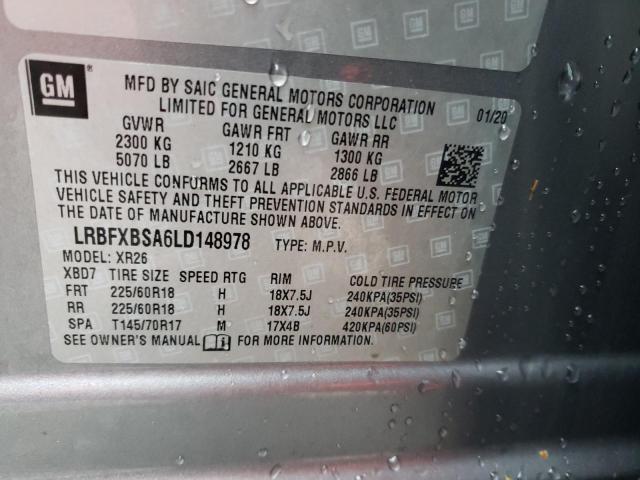 LRBFXBSA6LD148978 | 2020 BUICK ENVISION P