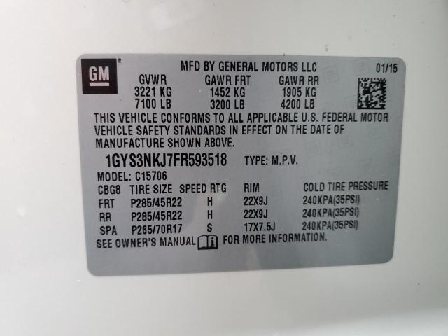 1GYS3NKJ7FR593518 | 2015 CADILLAC ESCALADE P