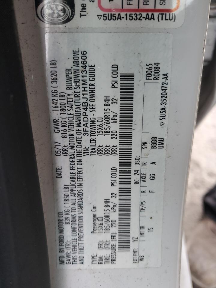 3FADP4BJ1HM134606 FORD FIESTA 2017