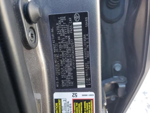 4T1F31AK5NU592577 TOYOTA CAMRY 2022