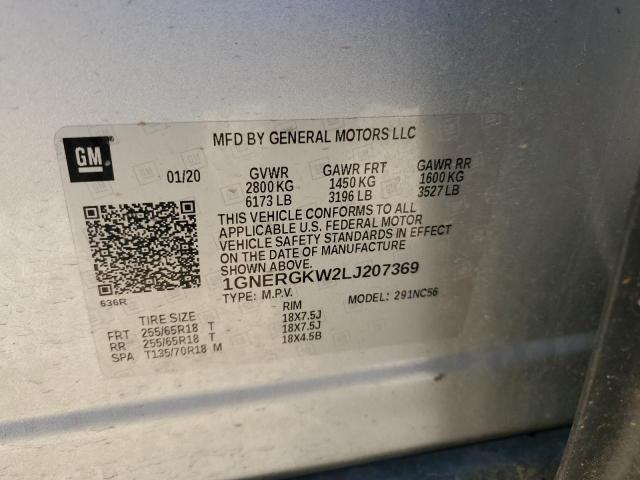 1GNERGKW2LJ207369 | 2020 CHEVROLET TRAVERSE L