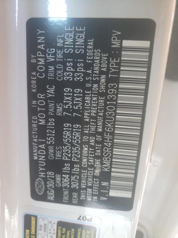 2019 HYUNDAI SANTA FE X - KM8SR4HF6KU301393