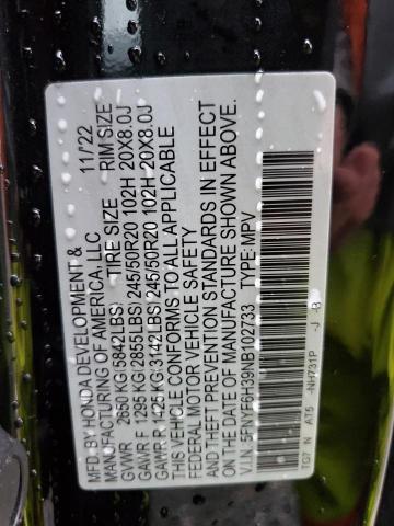 2022 HONDA PILOT SPOR - 5FNYF6H39NB102733