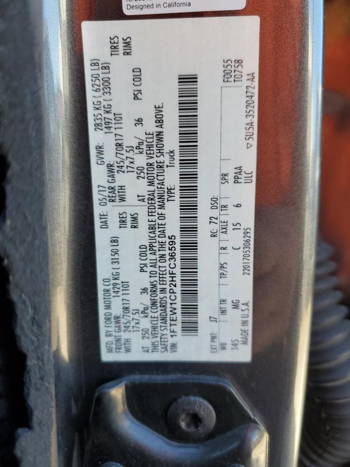 1FTEW1CP2HFC36595 FORD F-150 2017