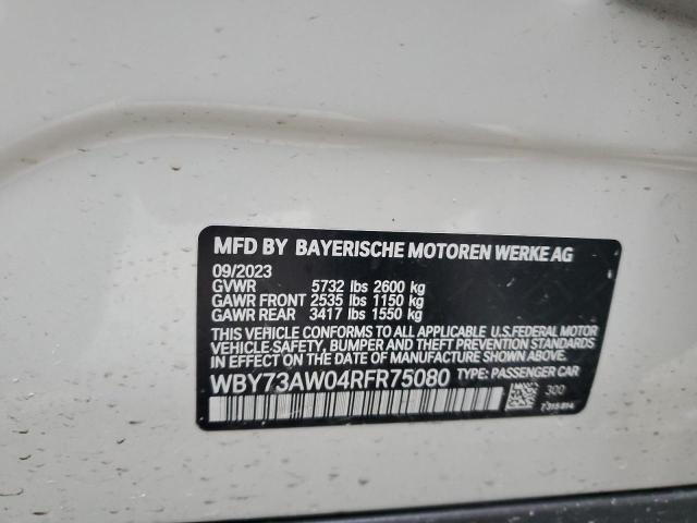 2024 BMW I4 EDRIVE4 WBY73AW04RFR75080