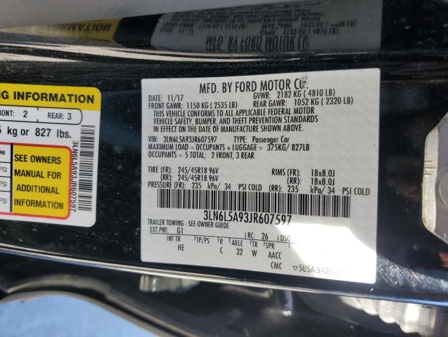2018 LINCOLN MKZ PREMIE 3LN6L5A93JR607597