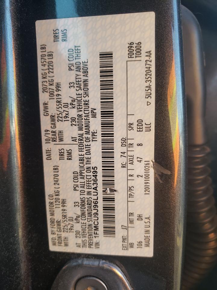 1FMCU9J96LUA36495 FORD ESCAPE 2020