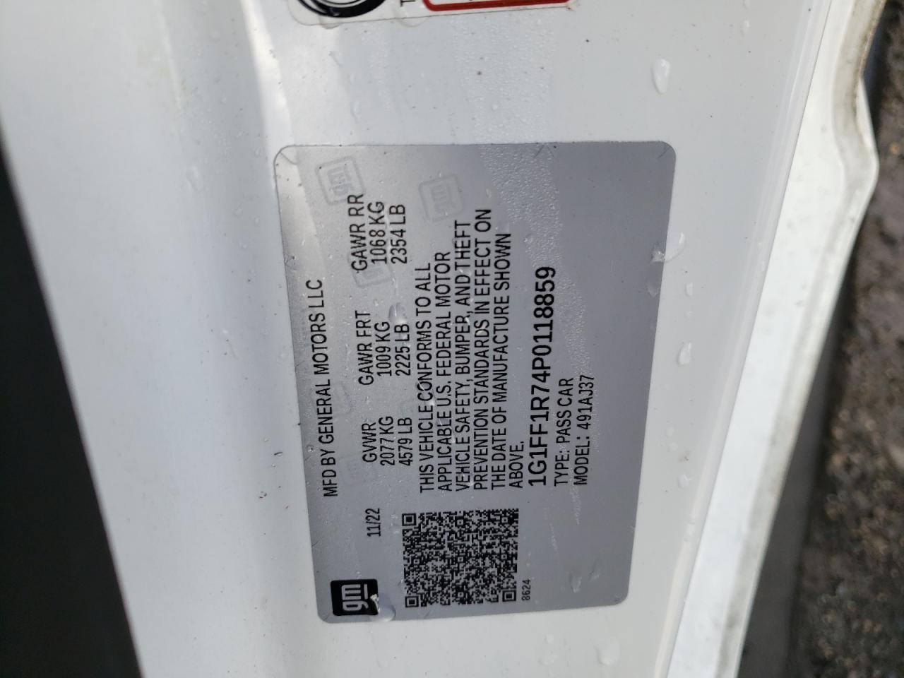 1G1FF1R74P0118859 CHEVROLET CAMARO LT1 2023