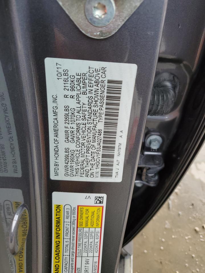 1HGCV1F53JA027486 HONDA ACCORD 2018