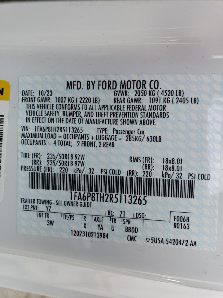 1FA6P8TH2R5113265 FORD ALL Models 2024