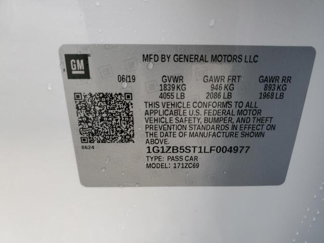 1G1ZB5ST1LF004977 | 2020 CHEVROLET MALIBU LS