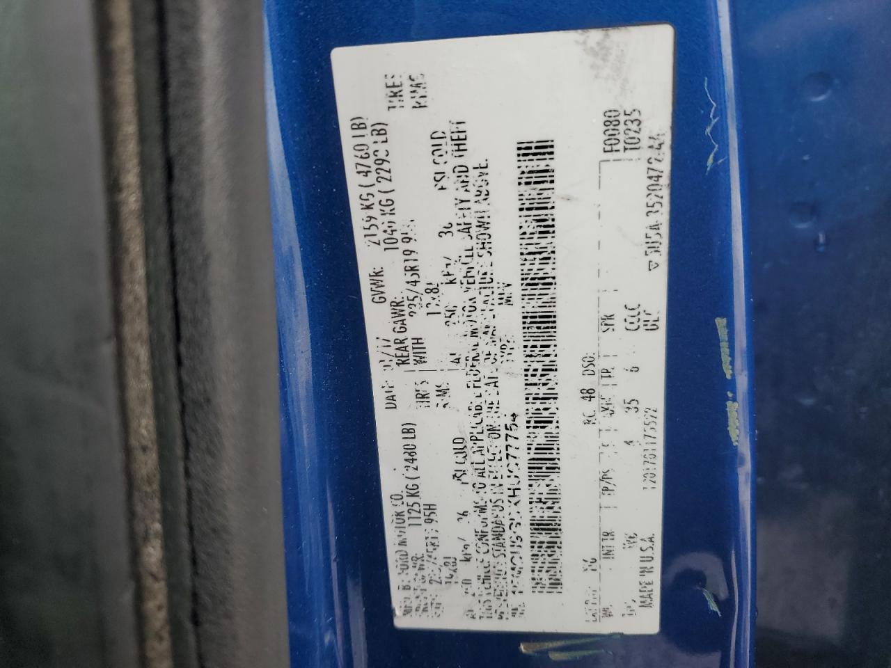 1FMCU9GDXHUC77754 FORD ESCAPE 2017