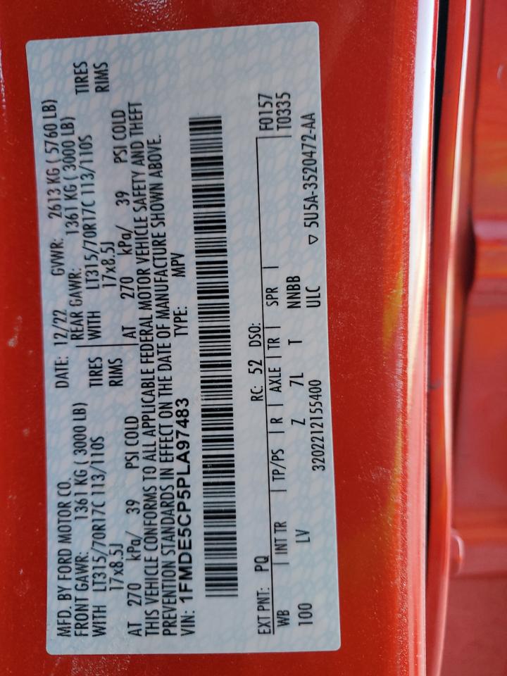 1FMDE5CP5PLA97483 FORD BRONCO 2023