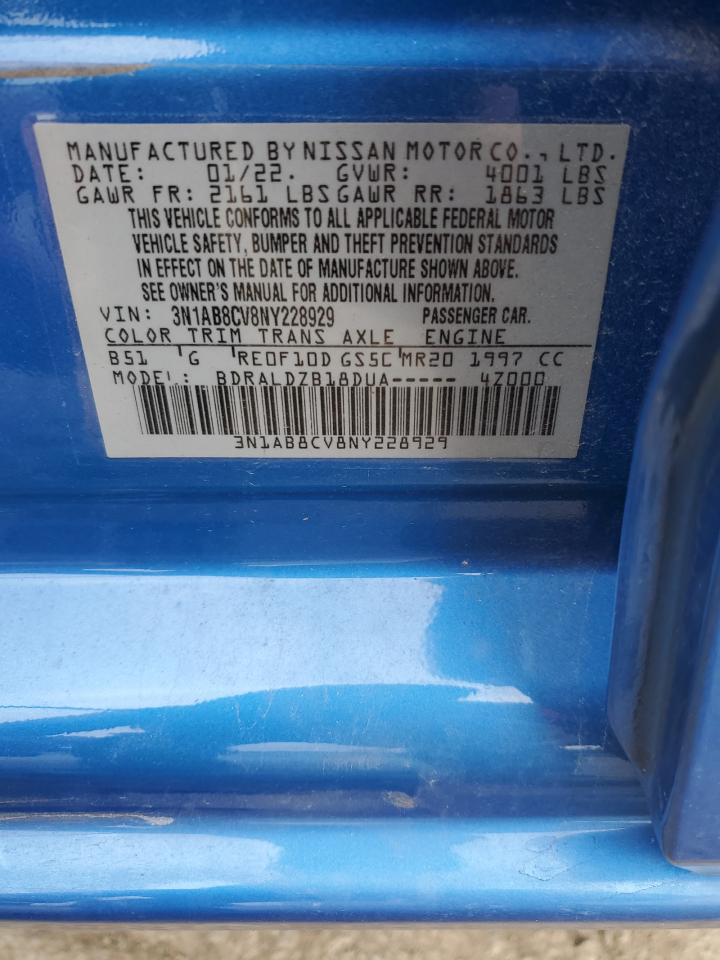 3N1AB8CV8NY228929 NISSAN SENTRA 2022