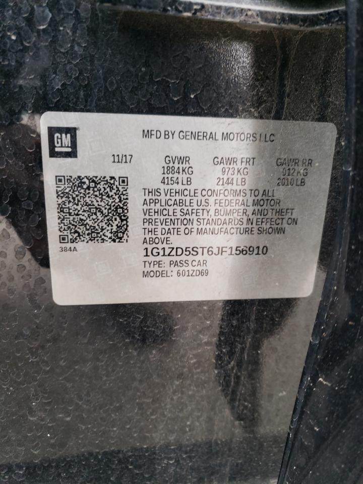1G1ZD5ST6JF156910 CHEVROLET MALIBU 2018