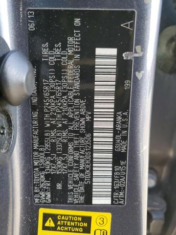 VIN 5TDZK3EH3DS123506 2013 Toyota Highlander, Base no.13