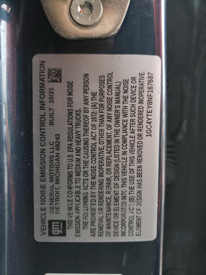 1GC4YTEY8NF167687 CHEVROLET ALL Models 2022