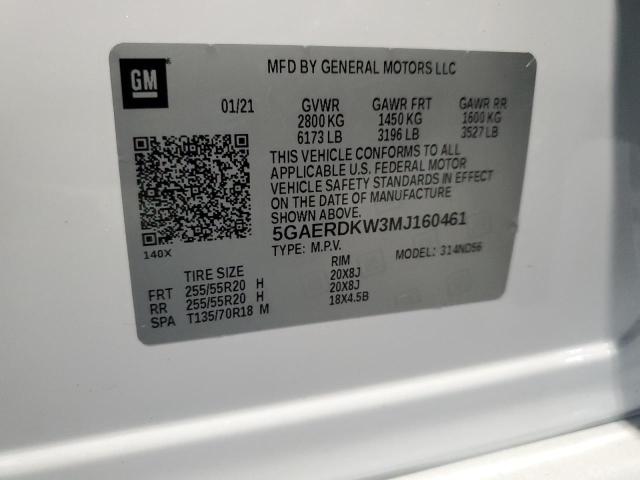 2021 BUICK ENCLAVE AV - 5GAERDKW3MJ160461