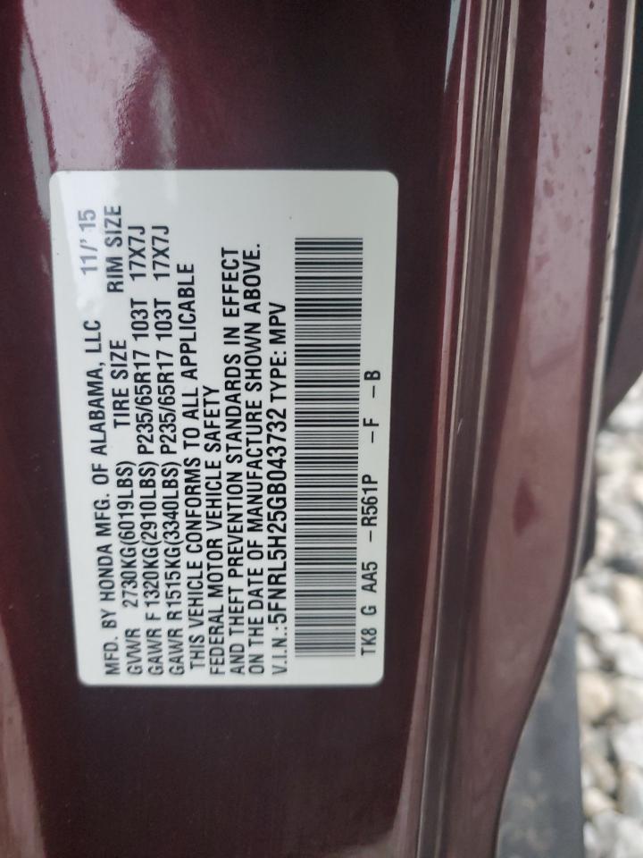 5FNRL5H25GB043732 HONDA All Models 2016