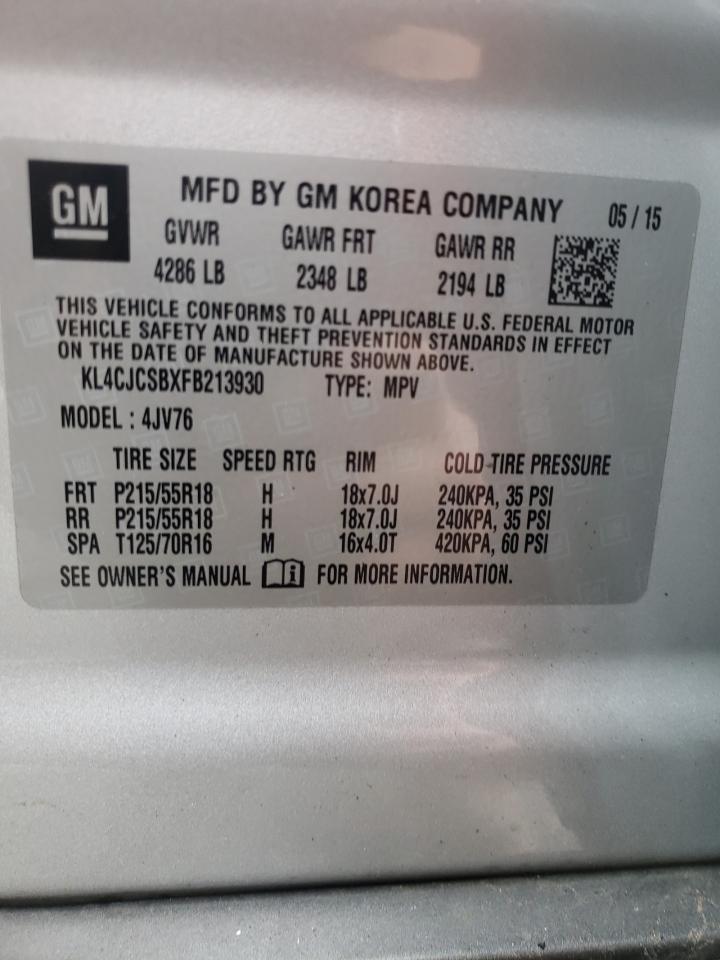 KL4CJCSBXFB213930 2015 Buick Encore