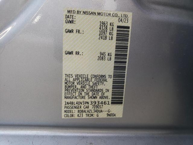 1N4BL4DV3PN393461 | 2023 NISSAN ALTIMA SV