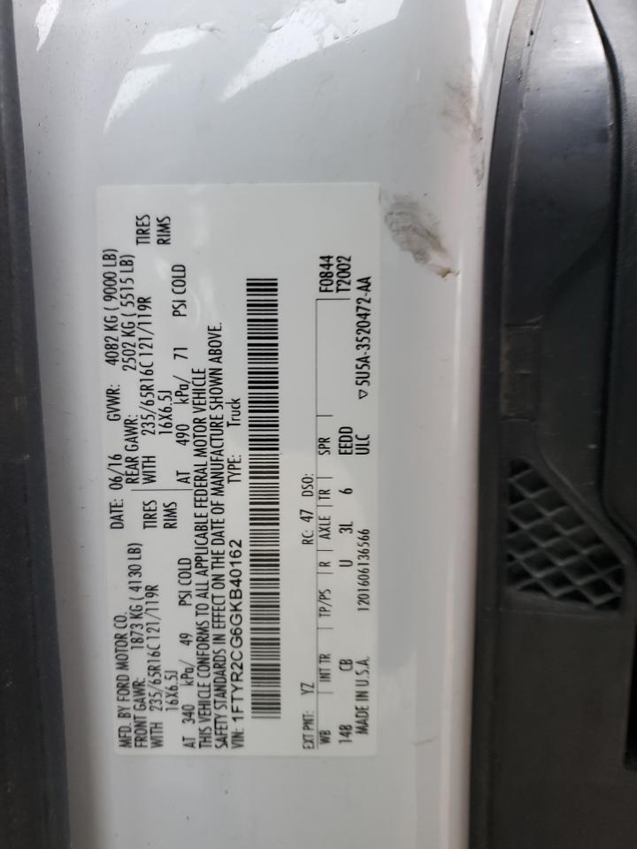 1FTYR2CG6GKB40162 FORD TRANSIT 2016