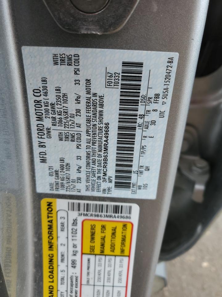 3FMCR9B63MRA49686 FORD BRONCO 2021