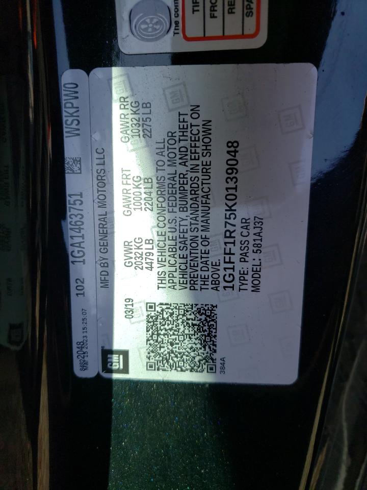 1G1FF1R75K0139048 CHEVROLET CAMARO 2019