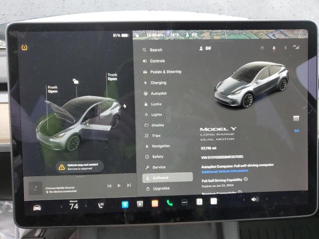 5YJYGDEE8MF257585 | 2021 Tesla model y