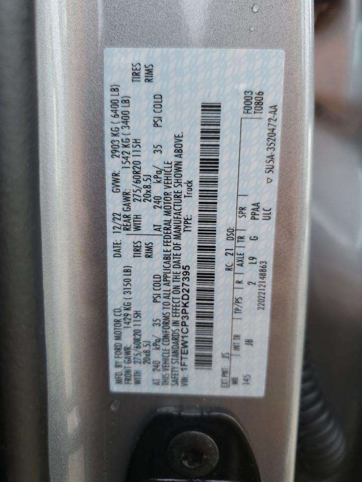 1FTEW1CP3PKD27395 FORD F-150 2023