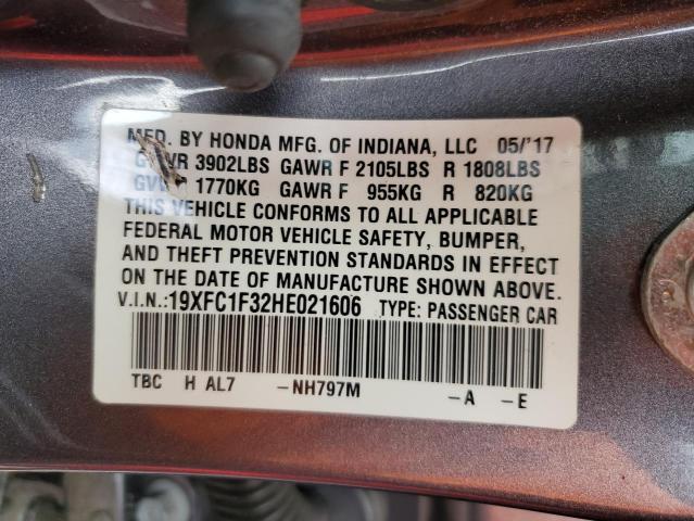 2017 HONDA CIVIC EX - 19XFC1F32HE021606