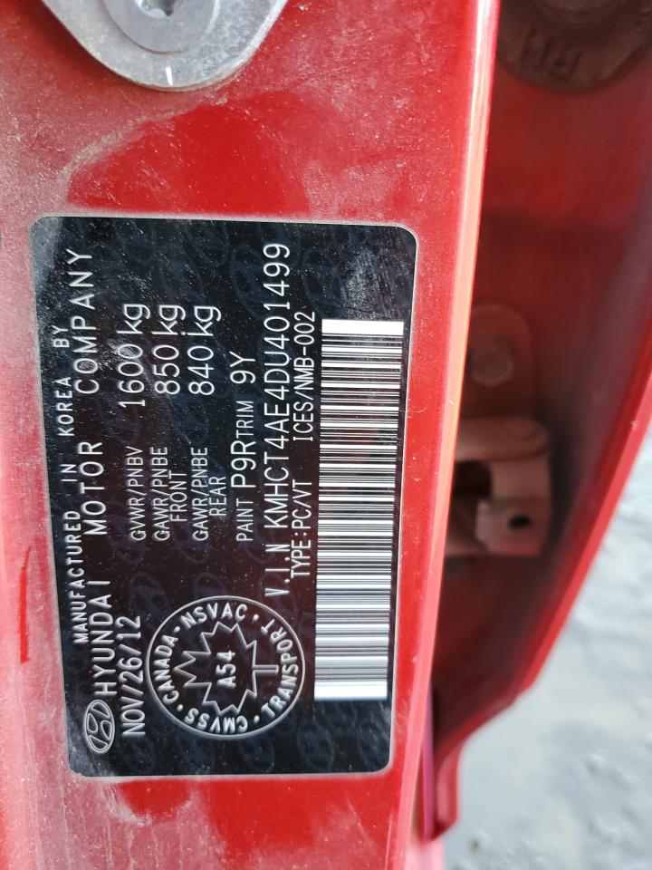 KMHCT4AE4DU401499 2013 Hyundai Accent Gls