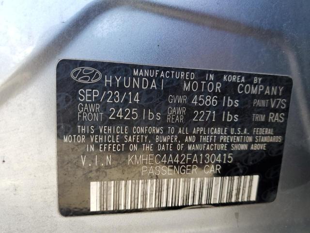 KMHEC4A42FA130415 | 2015 Hyundai sonata hybrid