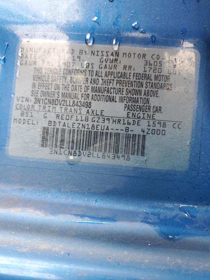 3N1CN8DV2LL843498 NISSAN VERSA 2020